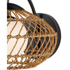Currey and Company 5500-0060 Carriage Outdoor Wall Sconce in Natural/Black/Frosted White