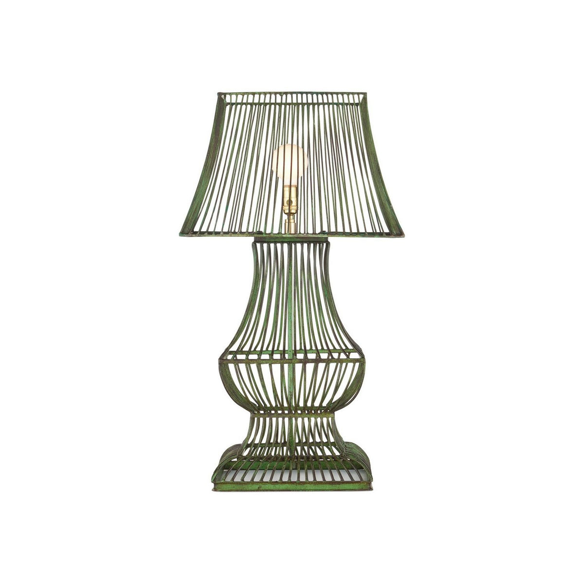 Currey and Company 6000-1062 Tuteurs Table Lamp in Distressed Green