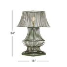 Currey and Company 6000-1062 Tuteurs Table Lamp in Distressed Green