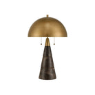 Currey and Company 6000-1065 Edith Desk Lamp in Coffee Brown/Antique Brass