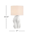 Currey and Company 6000-1067 Watershed Table Lamp in White