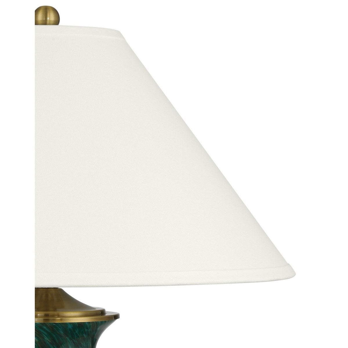 Currey and Company 6000-1070 Claude Table Lamp in Green/Antique Brass