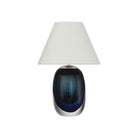 Currey and Company 6700-0019 Danza Cordless Table Lamp in Blue/Clear/Polished Nickel