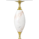 Currey and Company 6700-0021 Marche Cordless Table Lamp in White/Brass