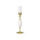 Currey and Company 6700-0021 Marche Cordless Table Lamp in White/Brass