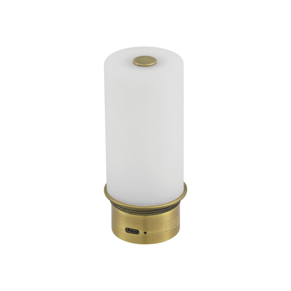 Currey and Company 6700-0021 Marche Cordless Table Lamp in White/Brass