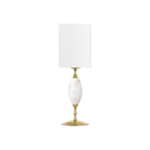 Currey and Company 6700-0021 Marche Cordless Table Lamp in White/Brass