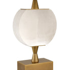 Currey and Company 6700-0022 Meandro Cordless Table Lamp in White/Antique Brass
