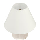 Currey and Company 6700-0022 Meandro Cordless Table Lamp in White/Antique Brass