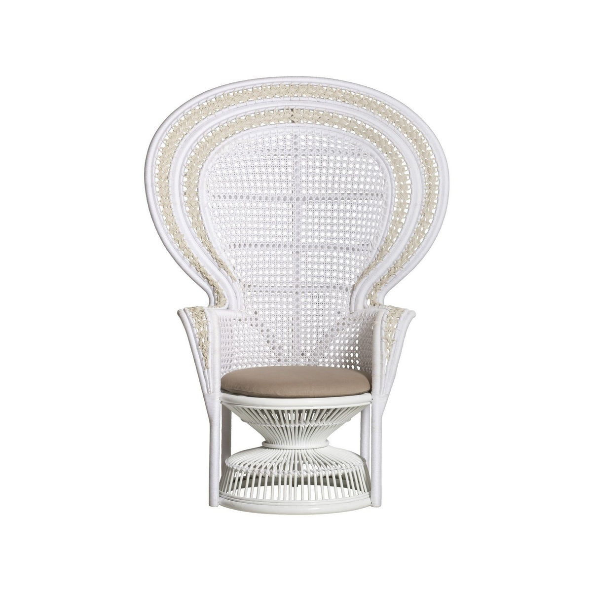 Currey and Company 7000-1072 Emanuelle Armchair in White/Natural