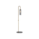 Currey and Company 8000-0170 Severn Floor Lamp in Antique Brass/Oil Rubbed Bronze/Smoke