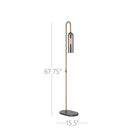 Currey and Company 8000-0170 Severn Floor Lamp in Antique Brass/Oil Rubbed Bronze/Smoke