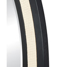 Currey and Company 1000-0189 Deanna Raffia Mirror in Ivory/Black