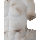 Currey and Company 1200-1085 Delos Torso on Metal Stand in Antique Off-White/Black