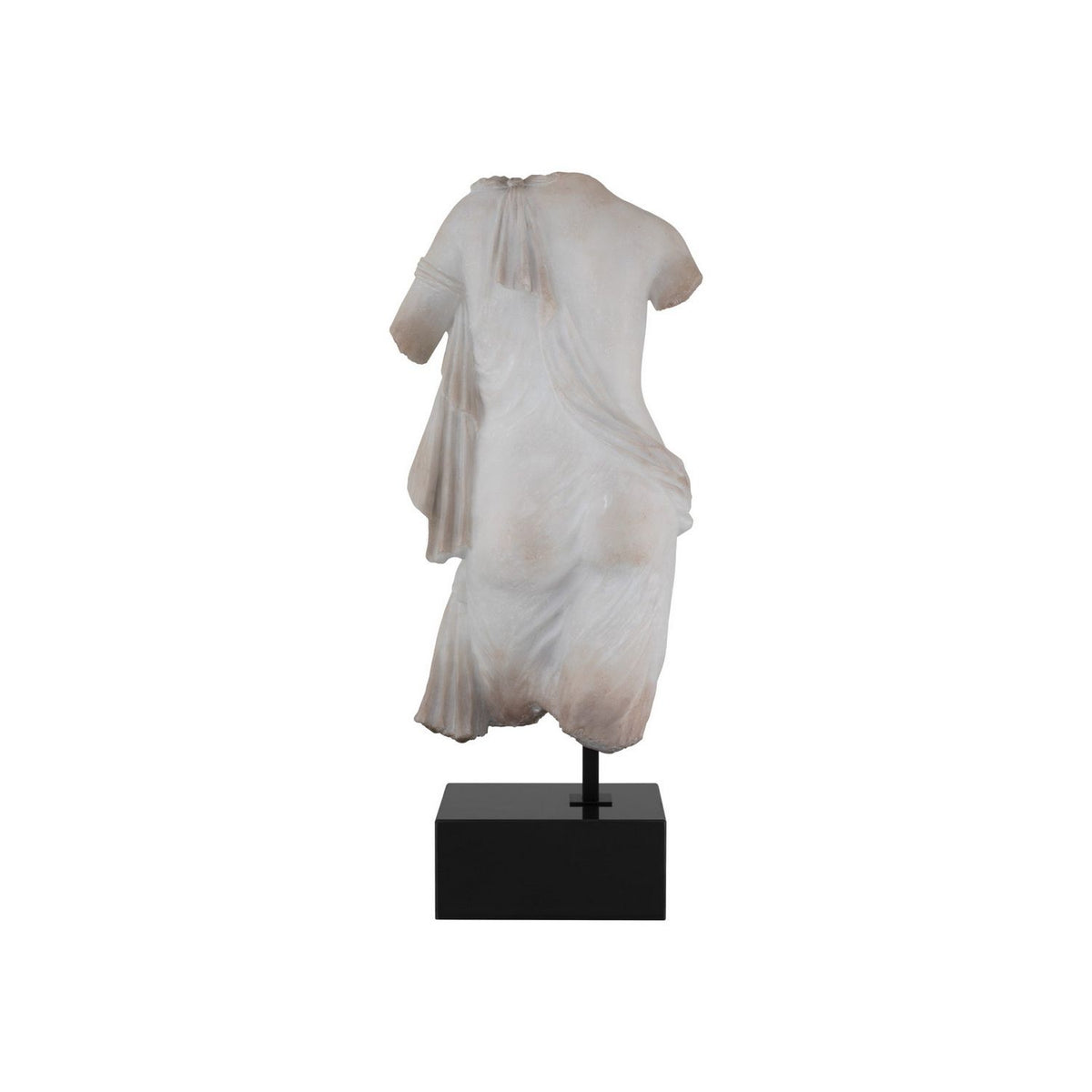 Currey and Company 1200-1086 Cyprus Torso on Metal Stand in Antique Off-White/Black