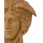 Currey and Company 1200-1103 Hypnos Head on Metal Plinth in Light Coral/Black