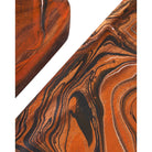 Currey and Company 1200-1115 Divine Tray Set of 2 in Marbleized Orange & White