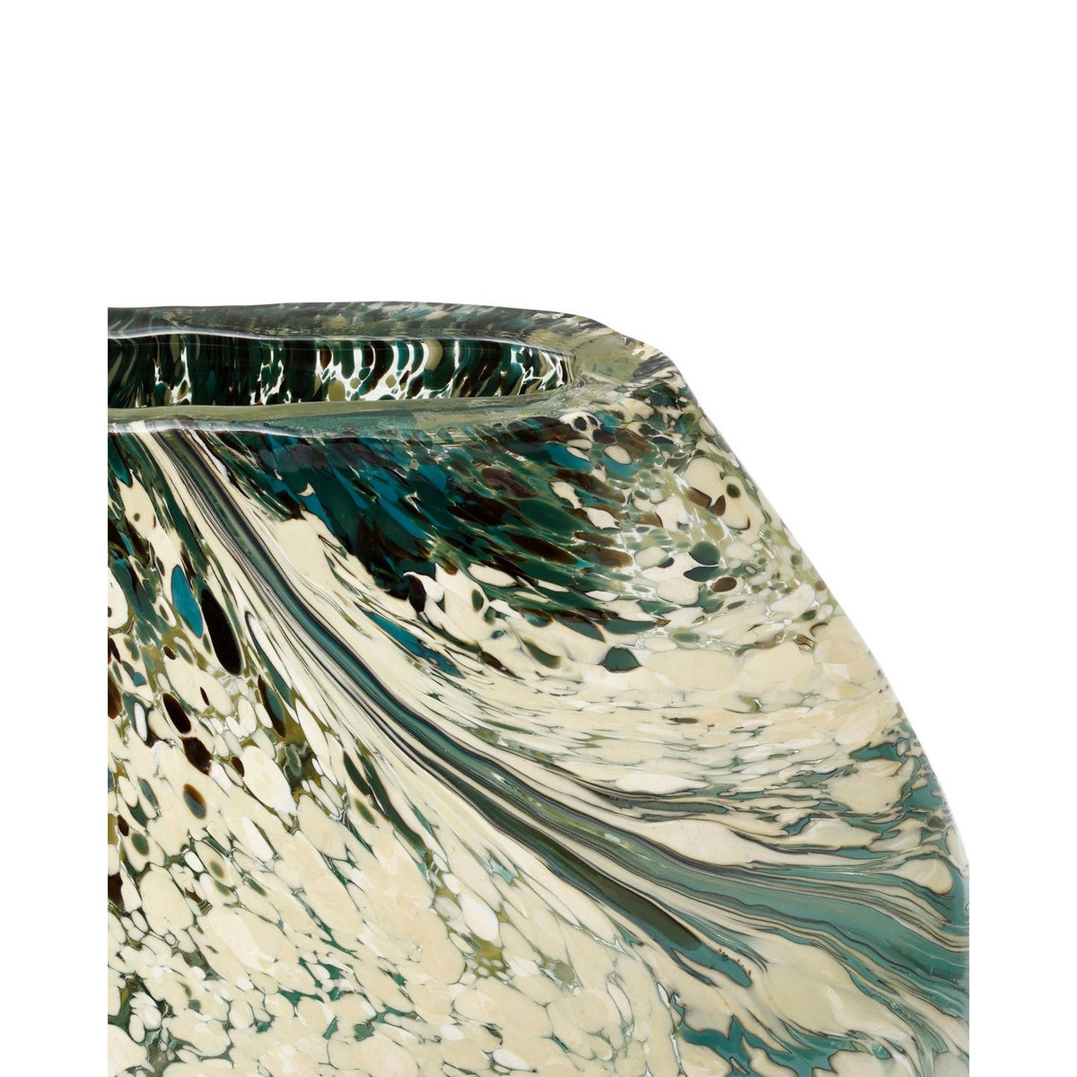 Currey and Company 1200-1119 Irida Vase in Black/Beige/Green
