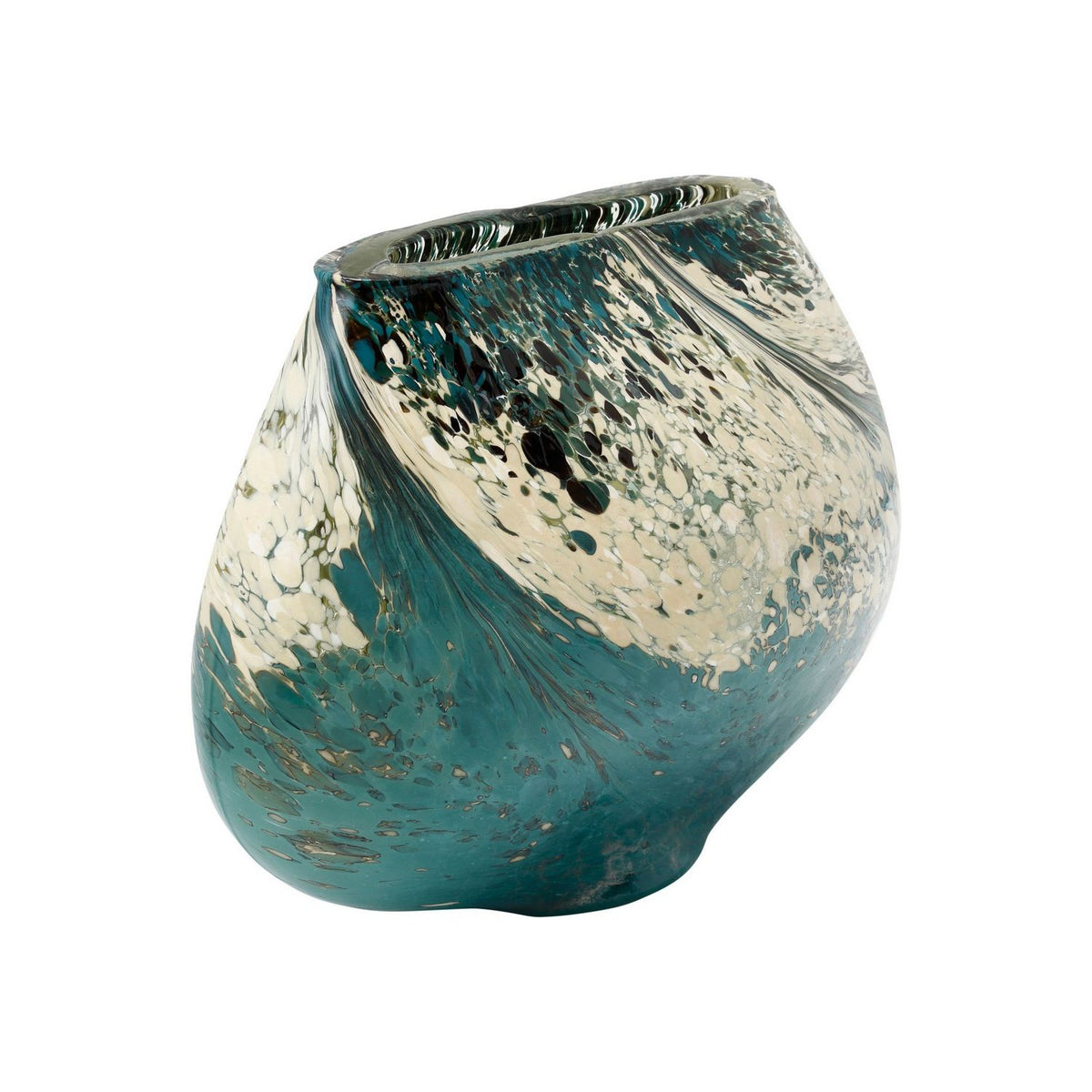 Currey and Company 1200-1119 Irida Vase in Black/Beige/Green