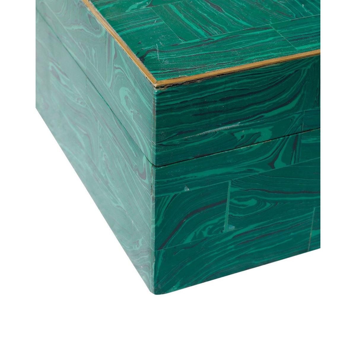 Currey and Company 1200-1122 Orin Box Set of 2 in Green/Brushed Brass
