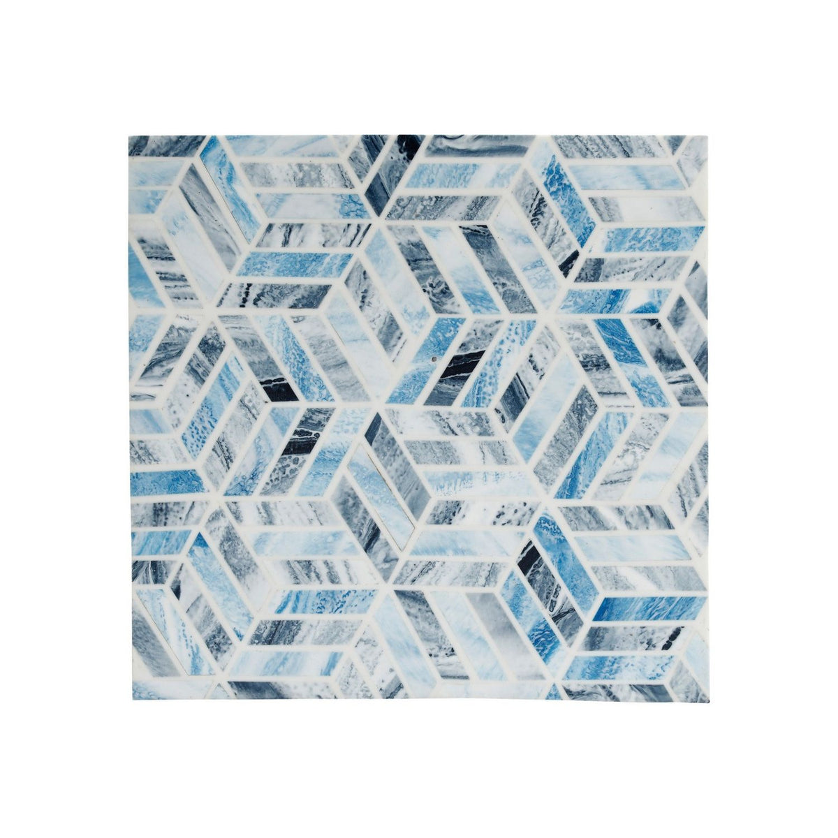 Currey and Company 1200-1137 Chance Box in Blue/Natural White