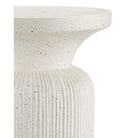 Currey and Company 2000-0054 Ridge Terrazzo Accent Table in Ivory Terrazzo