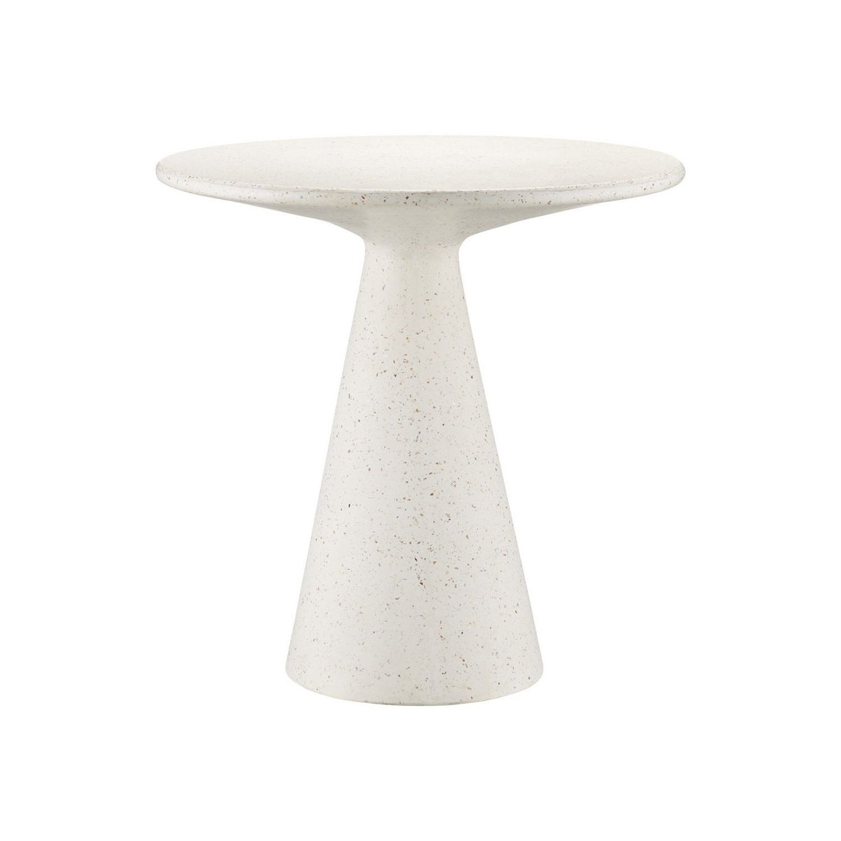 Currey and Company 2000-0055 Pendurado Terrazzo C Table in Ivory Terrazzo