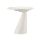 Currey and Company 2000-0055 Pendurado Terrazzo C Table in Ivory Terrazzo