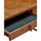 Currey and Company 3000-0343 Evie Writing Desk in Mappa Burl/Brass