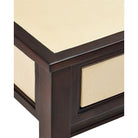 Currey and Company 3000-0344 Evie Writing Desk in Ivory/Dark Walnut/Brass