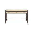 Currey and Company 3000-0344 Evie Writing Desk in Ivory/Dark Walnut/Brass