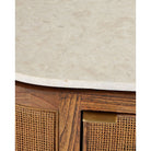 Currey and Company 3000-0345 Virtuosity Credenza in Brushed Driftwood/Natural/Brass