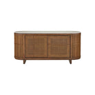 Currey and Company 3000-0345 Virtuosity Credenza in Brushed Driftwood/Natural/Brass