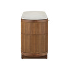 Currey and Company 3000-0345 Virtuosity Credenza in Brushed Driftwood/Natural/Brass