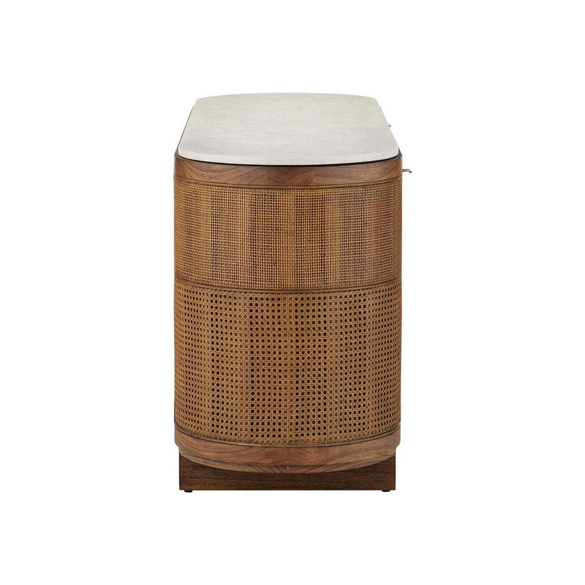 Currey and Company 3000-0345 Virtuosity Credenza in Brushed Driftwood/Natural/Brass