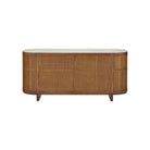 Currey and Company 3000-0345 Virtuosity Credenza in Brushed Driftwood/Natural/Brass