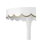 Currey and Company 4000-0258 Enid Accent Table in White/Gold