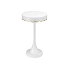 Currey and Company 4000-0258 Enid Accent Table in White/Gold