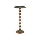 Currey and Company 4000-0259 Quatrefoil Accent Table in Green/Brass