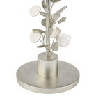 Currey and Company 4000-0260 Lunaria Accent Table in Antique Silver Leaf/Natural