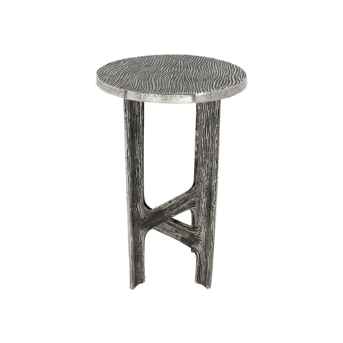 Currey and Company 4000-0265 Structure Accent Table in Antique Nickel