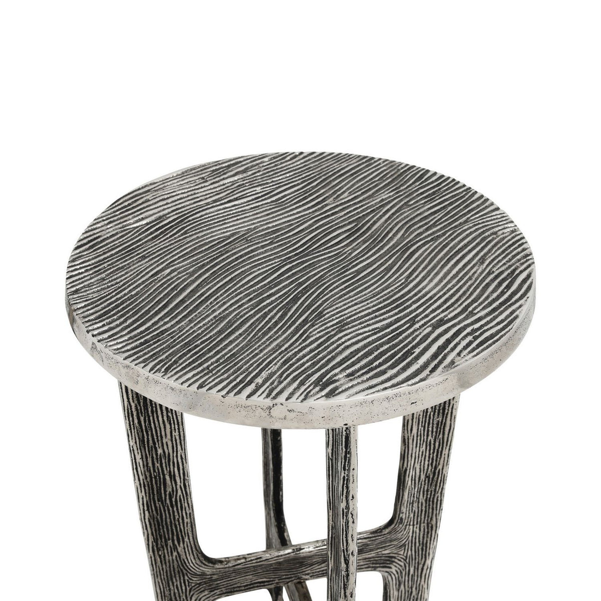 Currey and Company 4000-0265 Structure Accent Table in Antique Nickel
