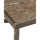 Currey and Company 4000-0276 Ampleur Cocktail Table in Rustic Bronze/Natural