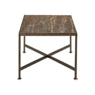 Currey and Company 4000-0276 Ampleur Cocktail Table in Rustic Bronze/Natural