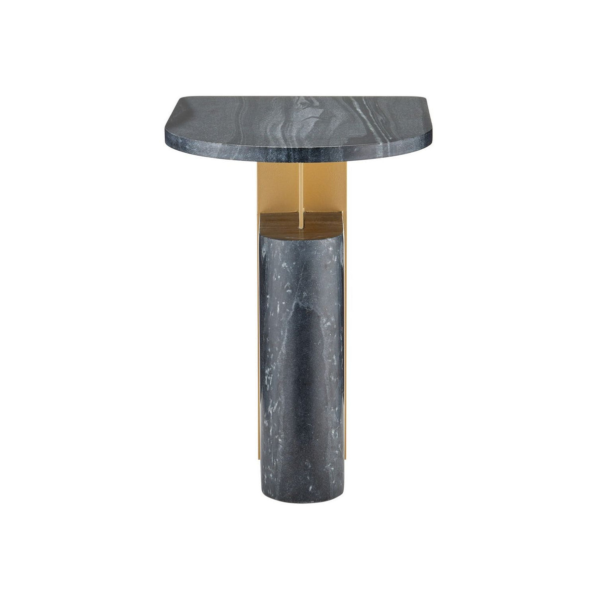 Currey and Company 4000-0279 Aldous Accent Table in Black/Gold