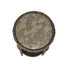 Currey and Company 4000-0283 Spalzato Accent Table in Aged Brass/Antique Glass