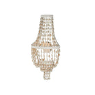 Currey and Company 5000-0306 Cybele Wall Sconce in Natural/Pearlized White/White