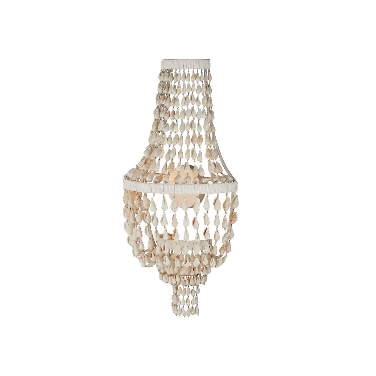 Currey and Company 5000-0306 Cybele Wall Sconce in Natural/Pearlized White/White