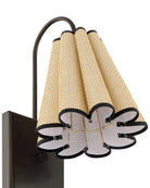 Currey and Company 5000-0314 Blithe Wall Sconce in Natural/Dark Bronze