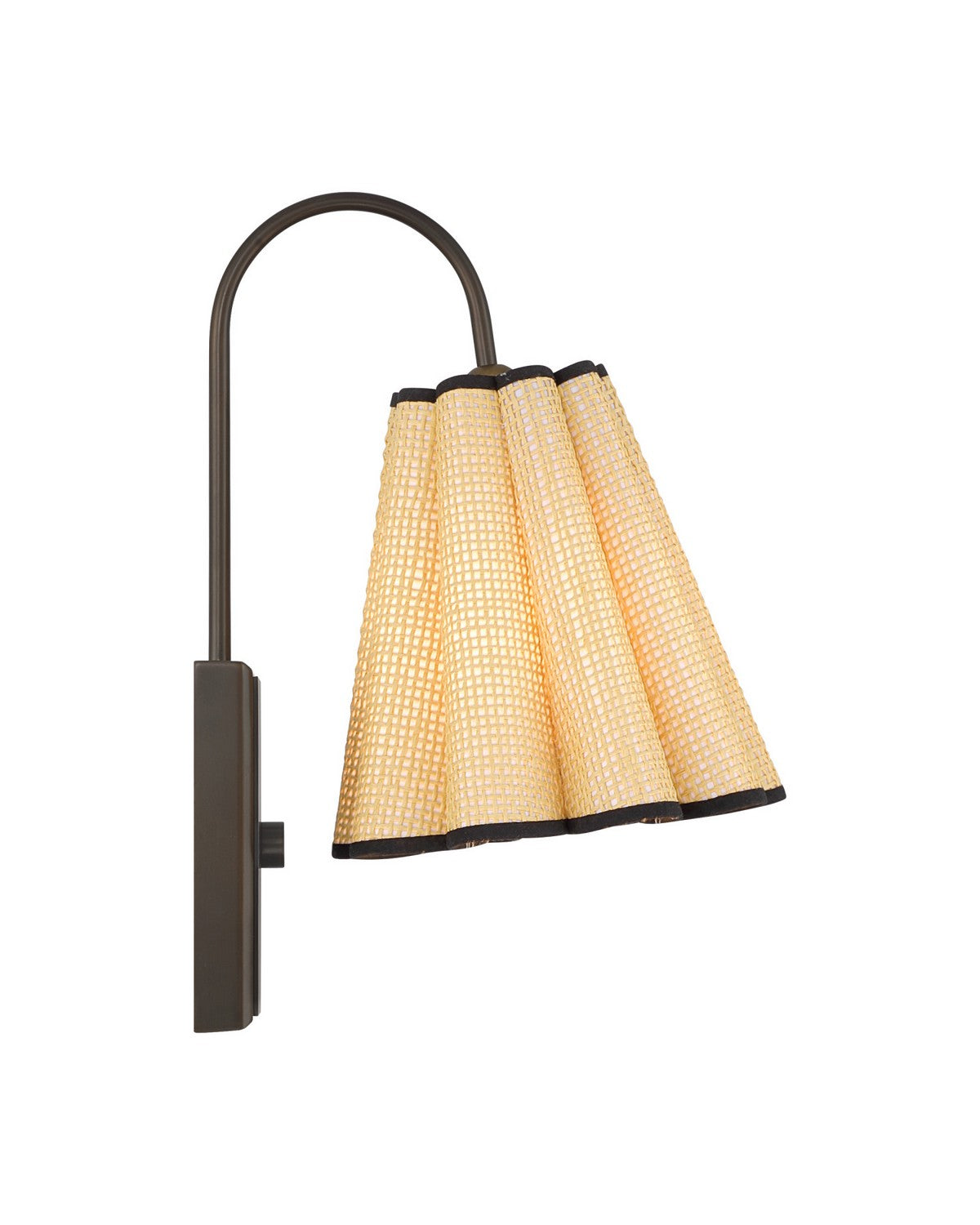 Currey and Company 5000-0314 Blithe Wall Sconce in Natural/Dark Bronze